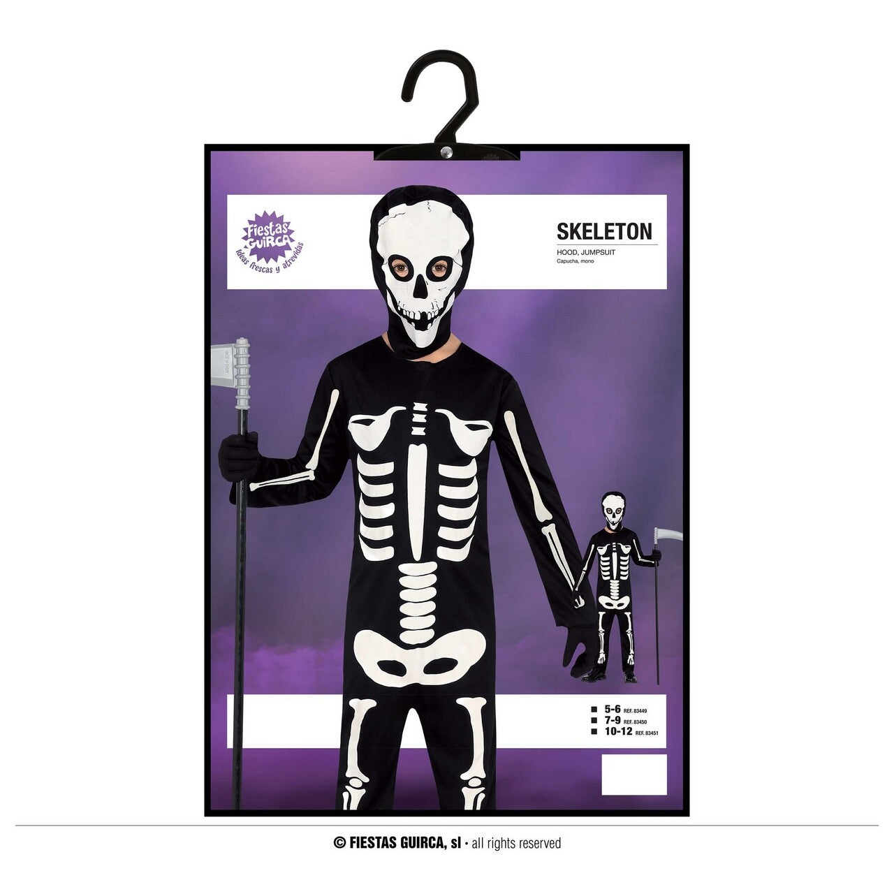 Op deze afbeelding zie je een Kostuums, van het merk Guirca. Halloween Skelet Nachtleven Kind Kostuum