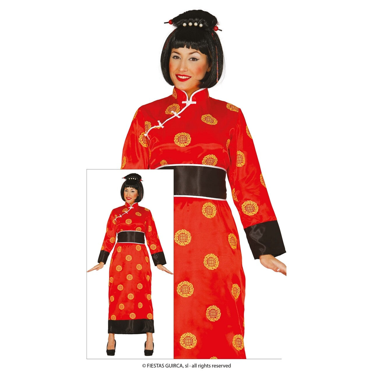 Op deze afbeelding zie je een Kostuums, van het merk Guirca. Mooie Chinese Dame Ushi Vrouw Kostuum