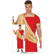Op deze afbeelding zie je een Kostuums, van het merk Guirca. Rode Romein Armor Man Kostuum