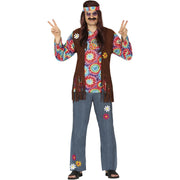 Op deze afbeelding zie je een Kostuums, van het merk Guirca. Hippie 70s Johnnie Flower Man Kostuum