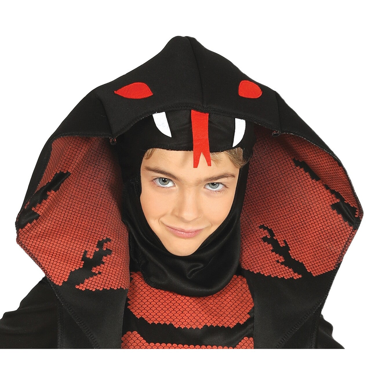 Op deze afbeelding zie je een Kostuums, van het merk Guirca. Sissende Cobra Kai Kind Kostuum