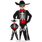 Op deze afbeelding zie je een Kostuums, van het merk Guirca. Mexicaanse Mariachi Skelet Jongen Kostuum