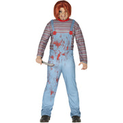 Op deze afbeelding zie je een Kostuums, van het merk Guirca. Murder Doll Chuck Man Kostuum