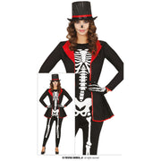 Op deze afbeelding zie je een Kostuums, van het merk Guirca. Elegante Skeleton Bones Vrouw Kostuum