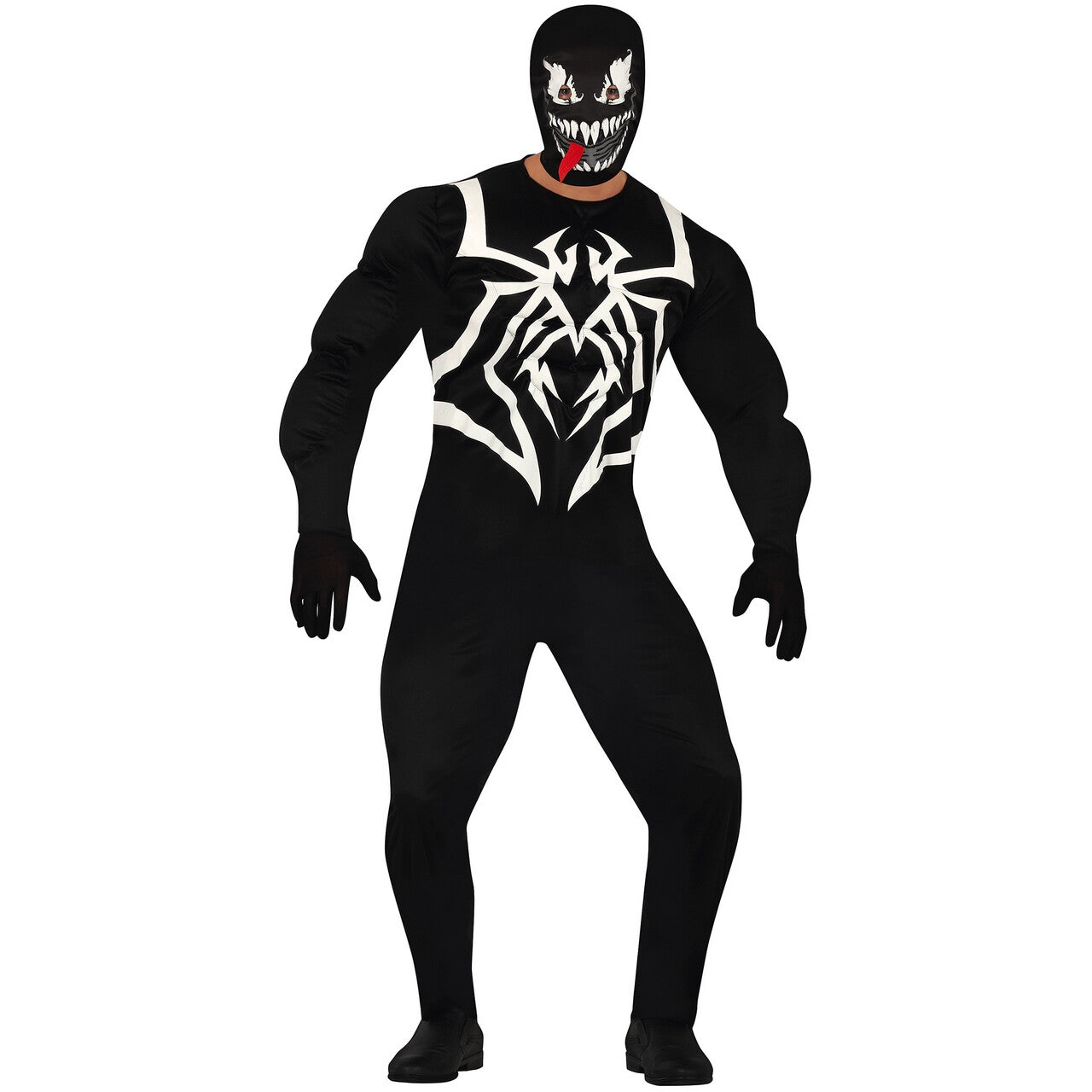 Op deze afbeelding zie je een Kostuums, van het merk Guirca. Creepy Held Venom Man Kostuum