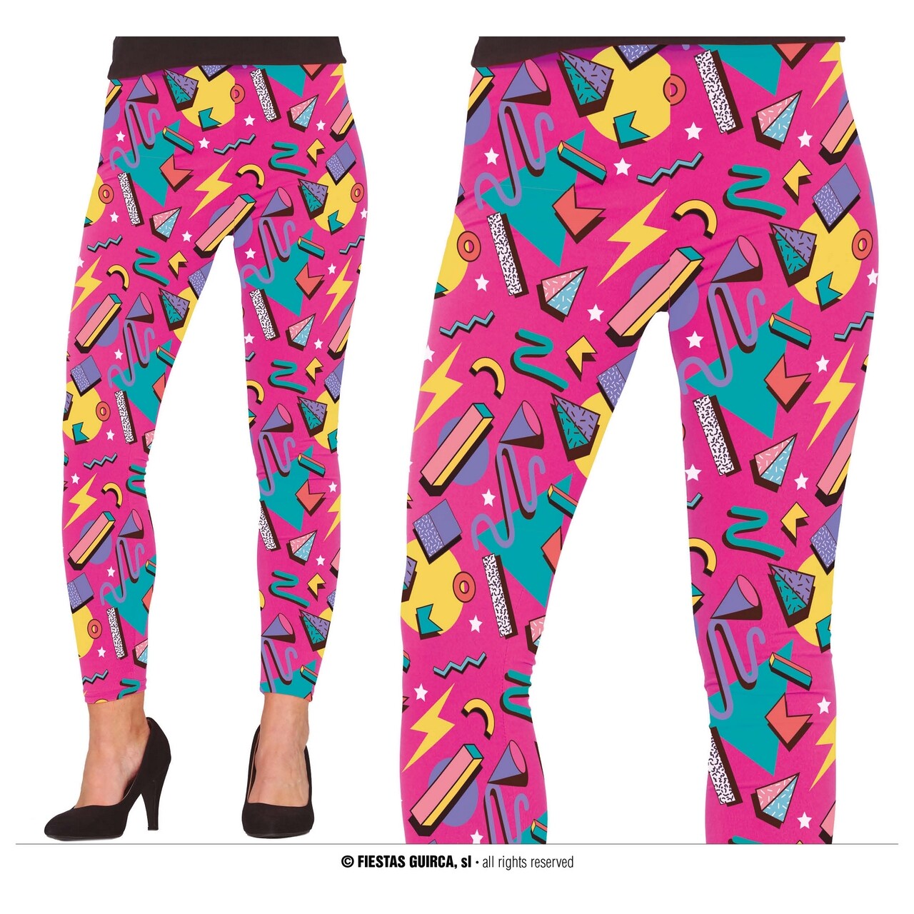 Op deze afbeelding zie je een Kostuums, van het merk Guirca. 80s Legging Jessie Roze Vrouw