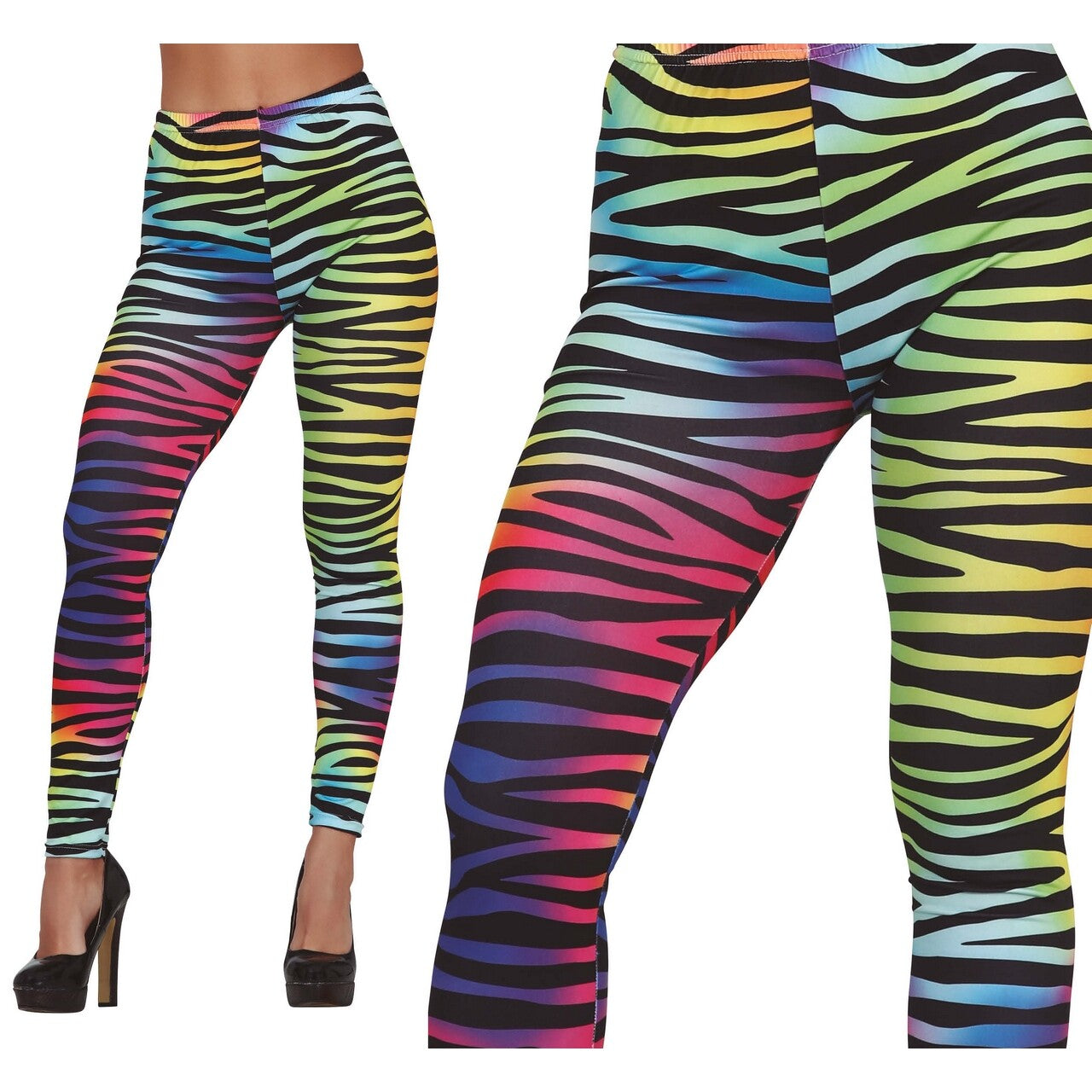 Op deze afbeelding zie je een Kostuums, van het merk Guirca. Gekleurde Tijger Legging Vrouw