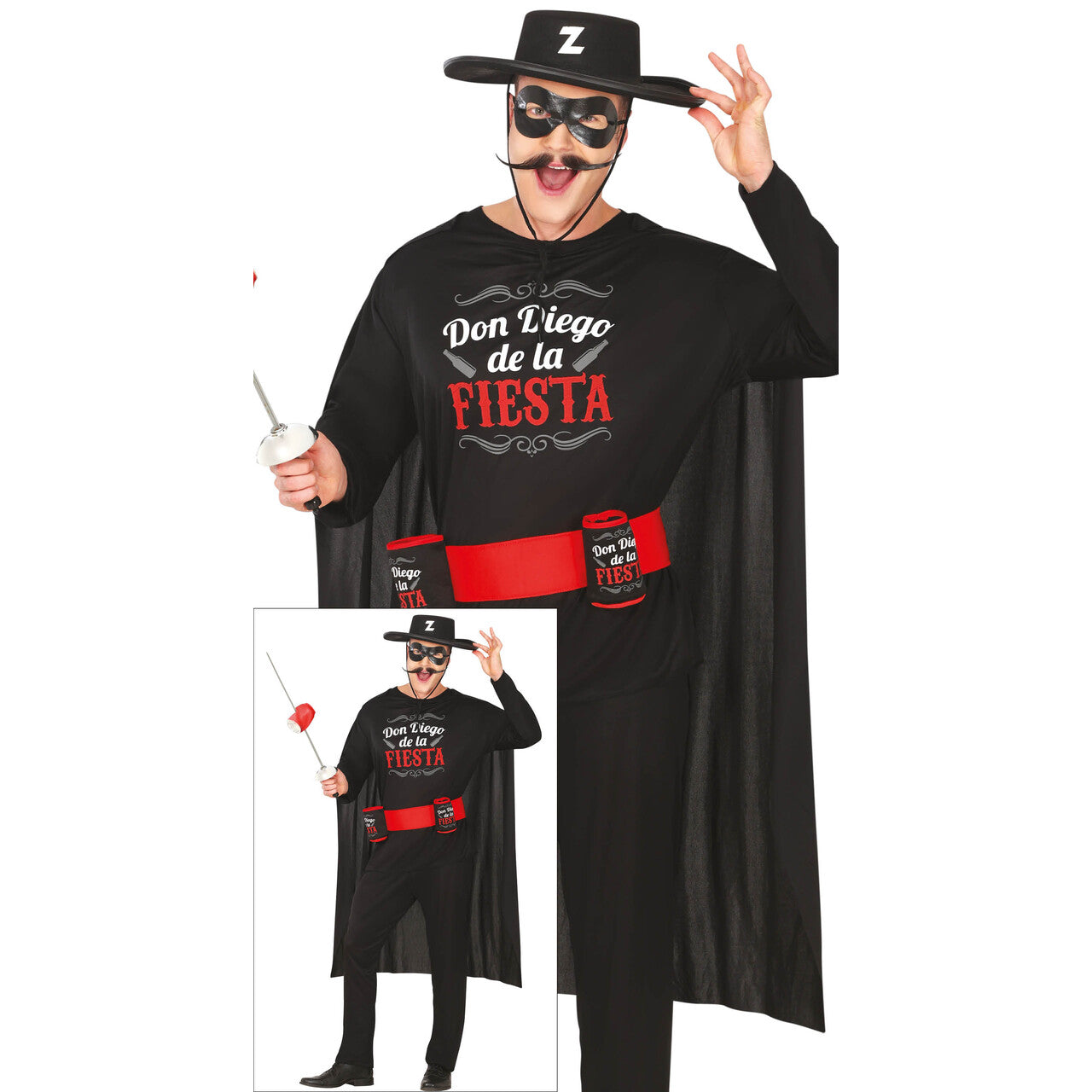 Op deze afbeelding zie je een Kostuums, van het merk Guirca. Don Diego De La Fiesta Man Kostuum