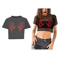 Bloody Hands Off My Boobs Netshirt Vrouw