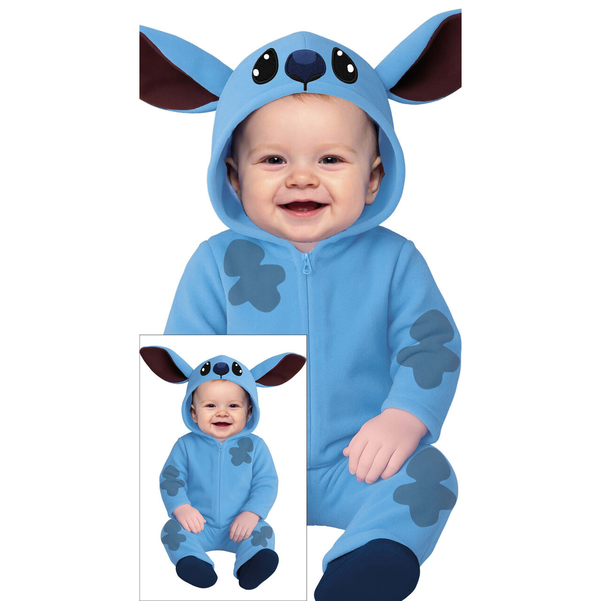 Op deze afbeelding zie je een Kostuums, van het merk Guirca. Blauw Wezentje Stitch Kind Kostuum