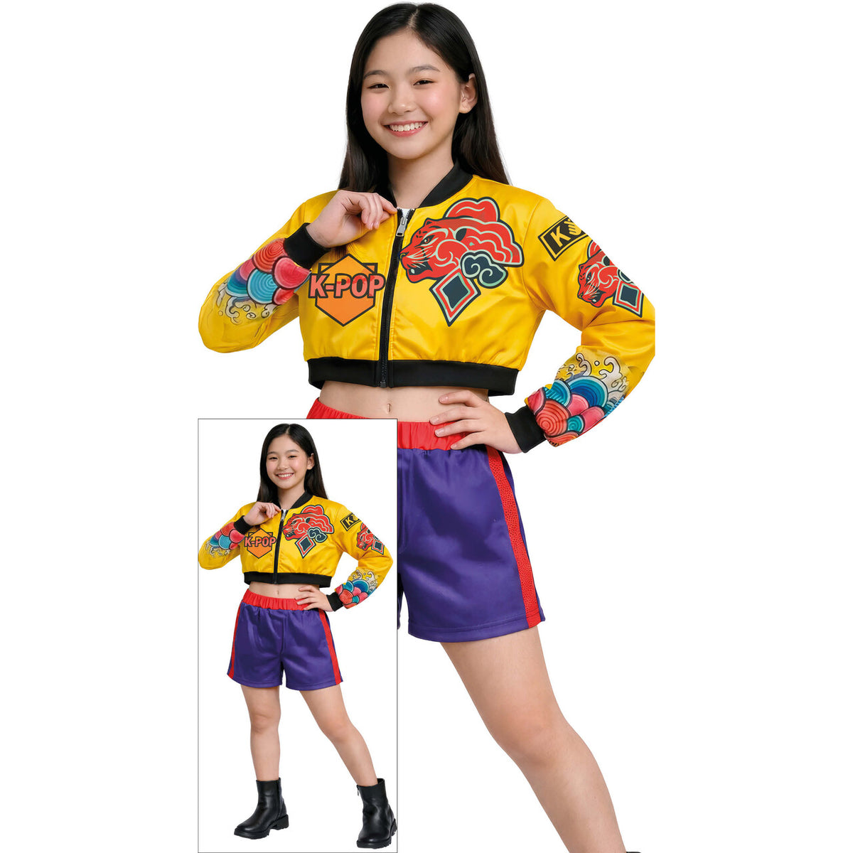 Op deze afbeelding zie je een Kostuums, van het merk Guirca. K-Pop Star Nova Lite Meisje Kostuum