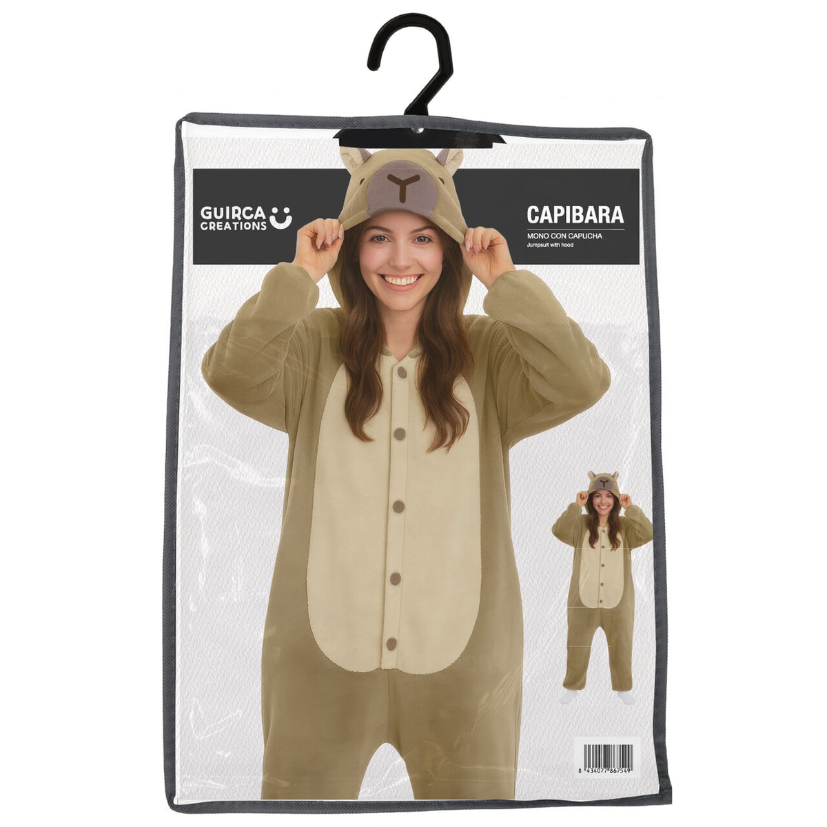 Op deze afbeelding zie je een Kostuums, van het merk Guirca. Cute Capibara Onesie Vrouw Kostuum