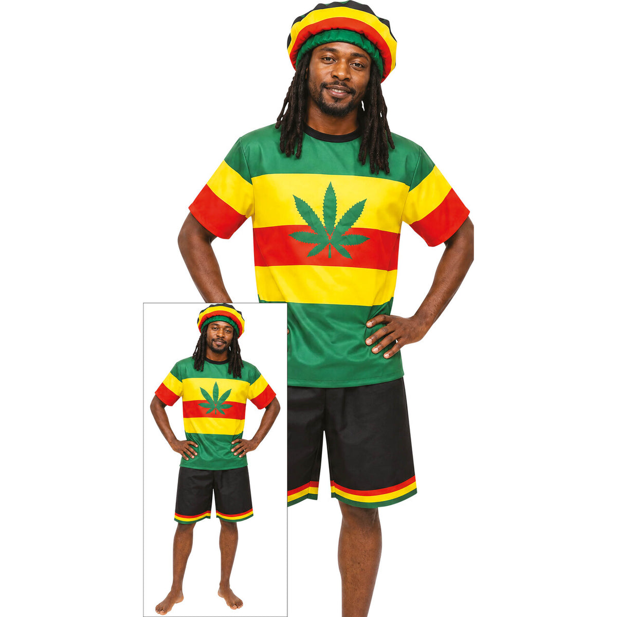 Op deze afbeelding zie je een Kostuums, van het merk Guirca. Jamaica In Tha House Man Kostuum