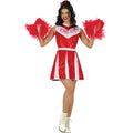Cheer For The Red Team Cheerleader Vrouw Kostuum