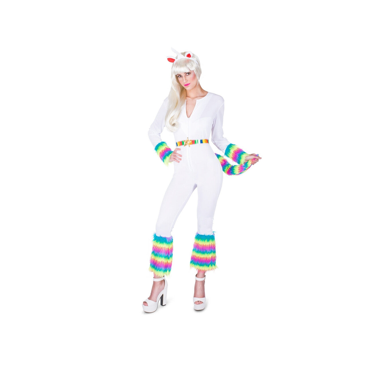 Op deze afbeelding zie je een Kostuums, van het merk Karnival Costumes. Betoverend Sprookjes Eenhoorn Vrouw Kostuum