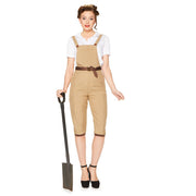 Op deze afbeelding zie je een Kostuums, van het merk Karnival Costumes. Wederopbouw Tweede Wereldoorlog Handen Uit De Mouwen Vrouw Kostuum
