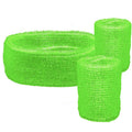 Workout No Pain No Gains Zweetbandjes Set Neon Groen