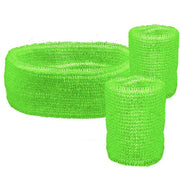 Op deze afbeelding zie je een Accessoires, van het merk Chiamax. Workout No Pain No Gains Zweetbandjes Set Neon Groen