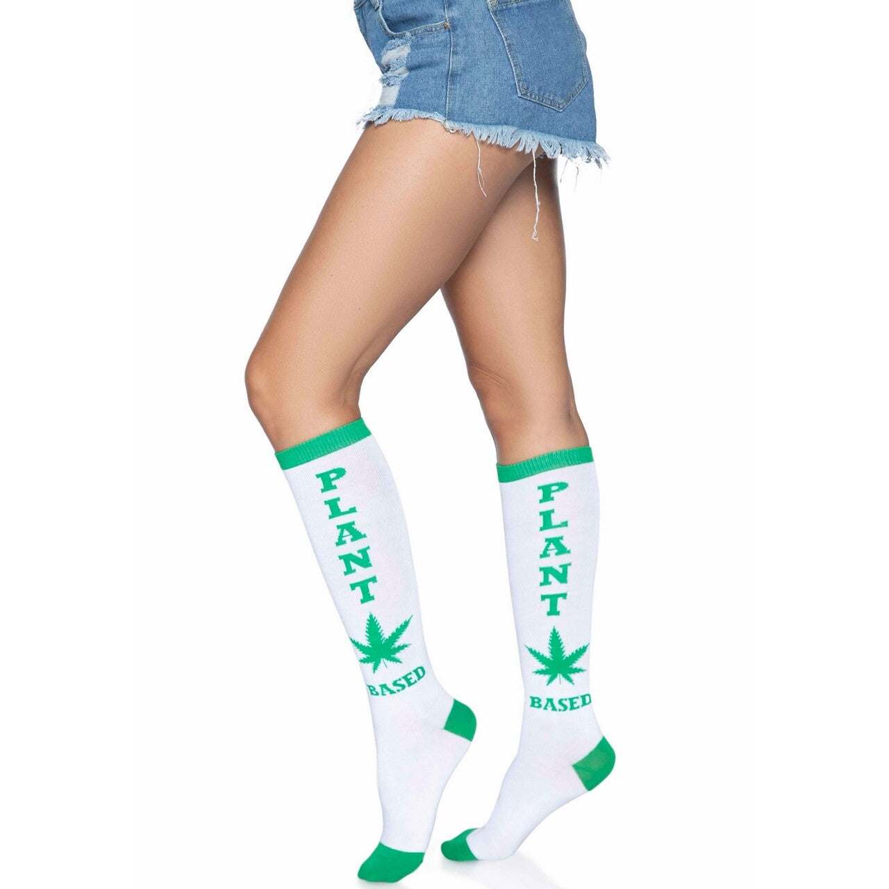 Op deze afbeelding zie je een Accessoires, van het merk Leg Avenue. Crazy Plant Based Kniekousen