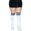 Atletische Sport Sokken Zwarte Strepen Plus Size