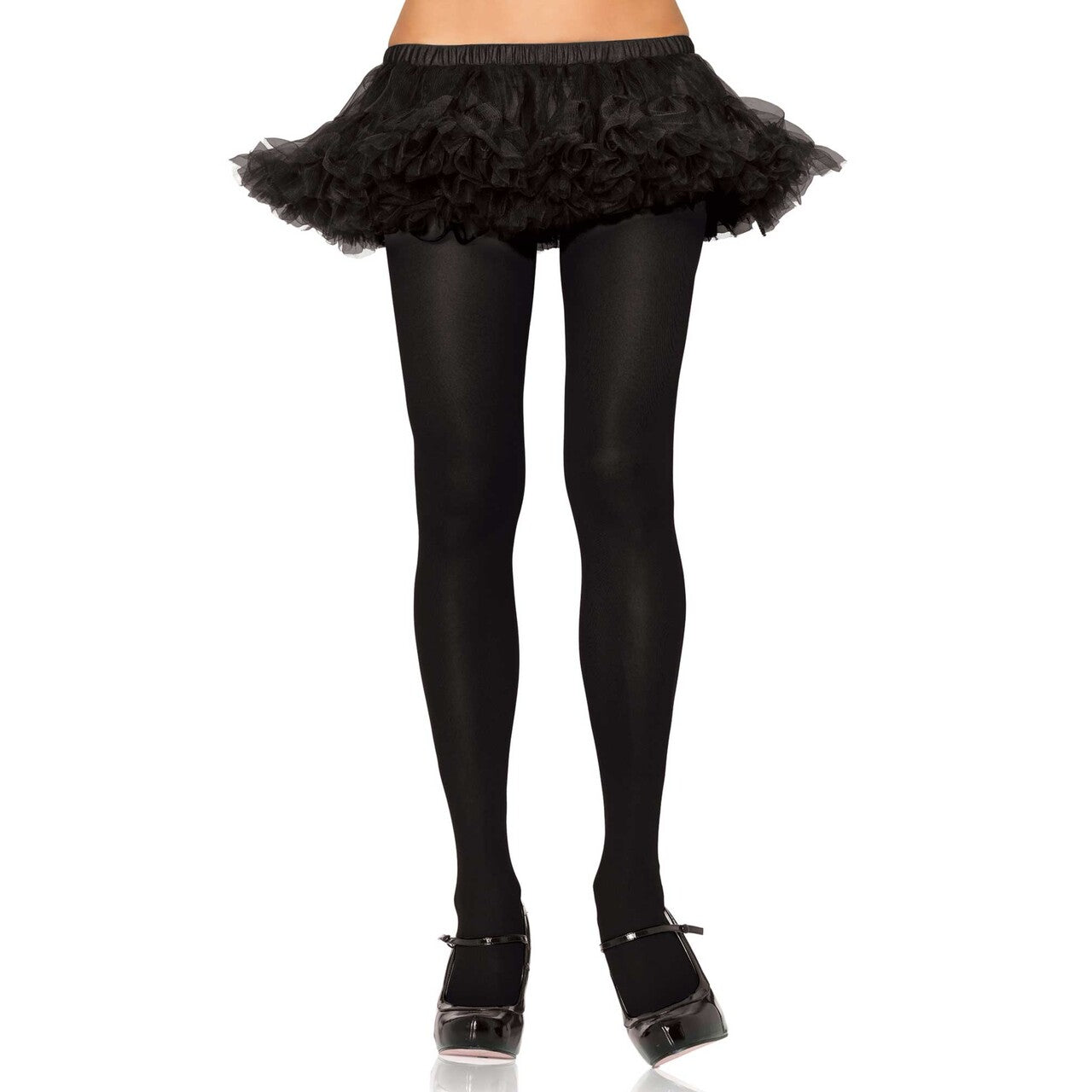 Op deze afbeelding zie je een Accessoires, van het merk Leg Avenue. Nylon Elastaan Panty Zwart Plus Size