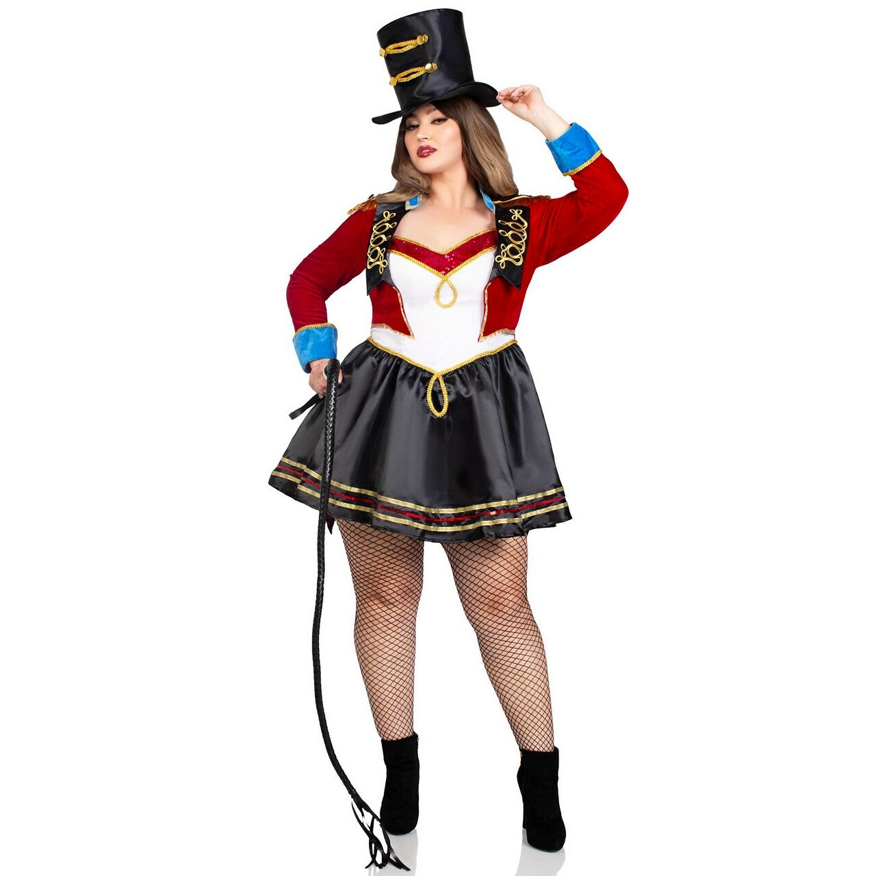 Op deze afbeelding zie je een Kostuums, van het merk Leg Avenue. Sassy Ringmaster Plus Size Vrouw Kostuum