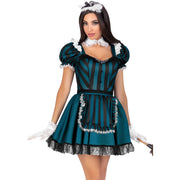 Op deze afbeelding zie je een Kostuums, van het merk Leg Avenue. Victoria Duster Huishulp Vrouw Kostuum