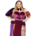 Paarse Magie Tovenaar Plus Size Vrouw Kostuum