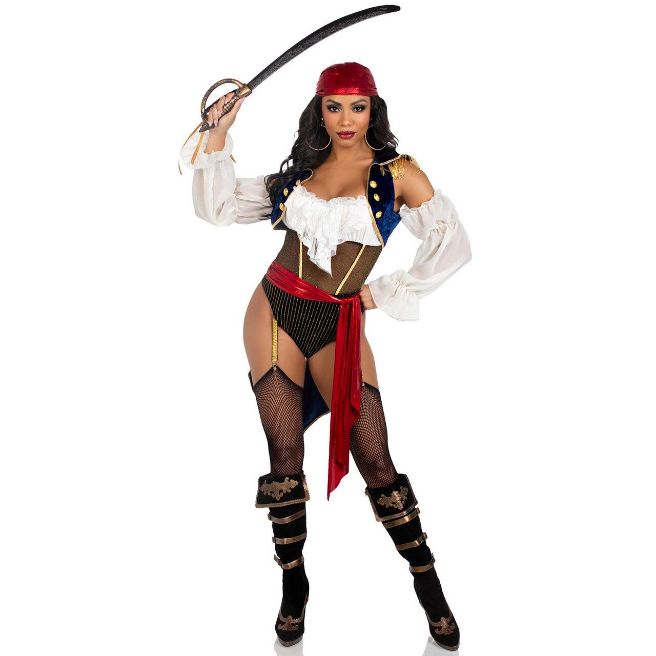 Op deze afbeelding zie je een Kostuums, van het merk Leg Avenue. Boekanier Beauty Belle Vrouw Kostuum