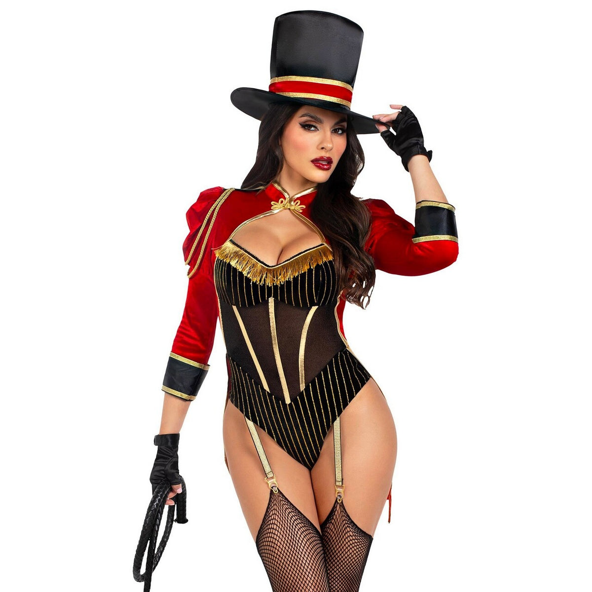 Op deze afbeelding zie je een Kostuums, van het merk Leg Avenue. Naughty Circus Ringmaster Vrouw
