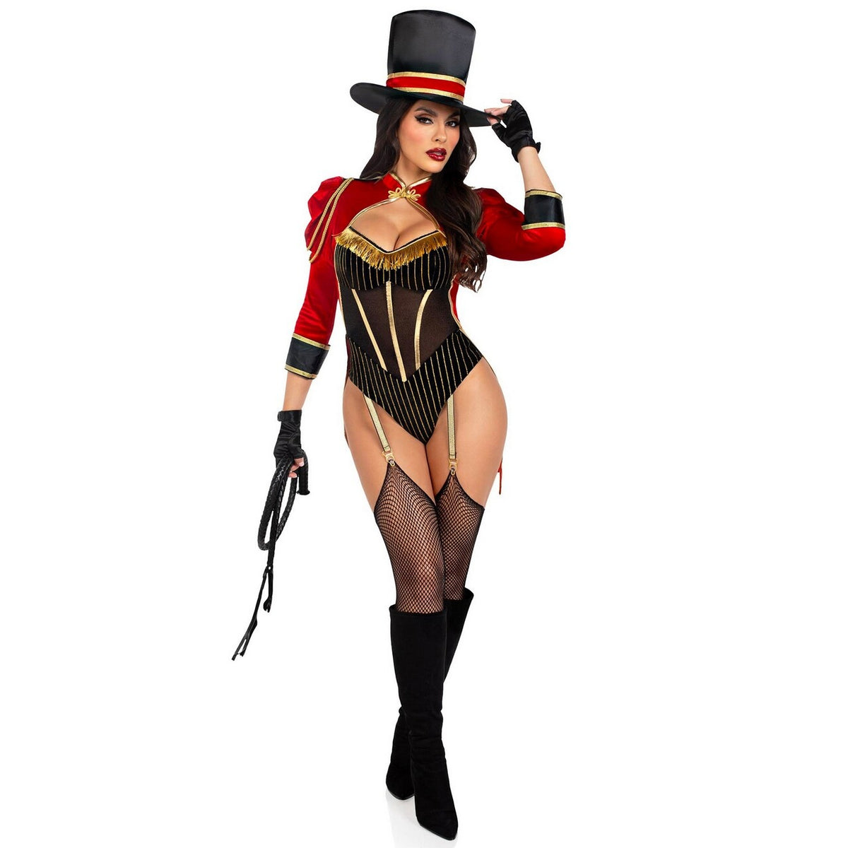 Op deze afbeelding zie je een Kostuums, van het merk Leg Avenue. Naughty Circus Ringmaster Vrouw