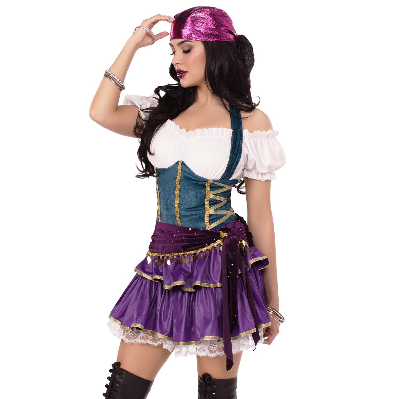 Op deze afbeelding zie je een Kostuums, van het merk Leg Avenue. Tarot Card Temptress Dress Vrouw