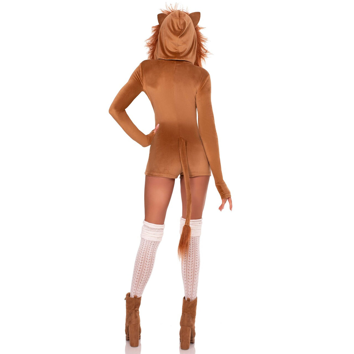 Op deze afbeelding zie je een Kostuums, van het merk Leg Avenue. Comfy Lion Ultra-Soft Velvet Romper Vrouw Kostuum