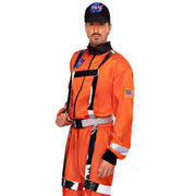 Op deze afbeelding zie je een Kostuums, van het merk Leg Avenue. Cosmic Astronaut Zip-Up Jumpsuit Man Kostuum