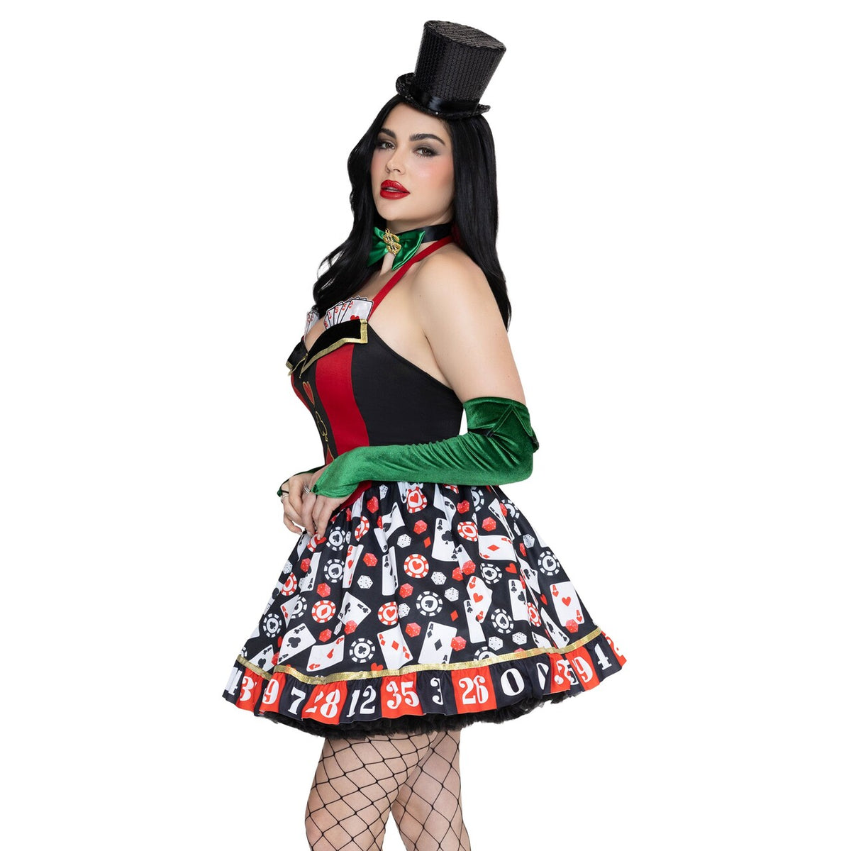 Op deze afbeelding zie je een Kostuums, van het merk Leg Avenue. Lady Luck Dress Vrouw