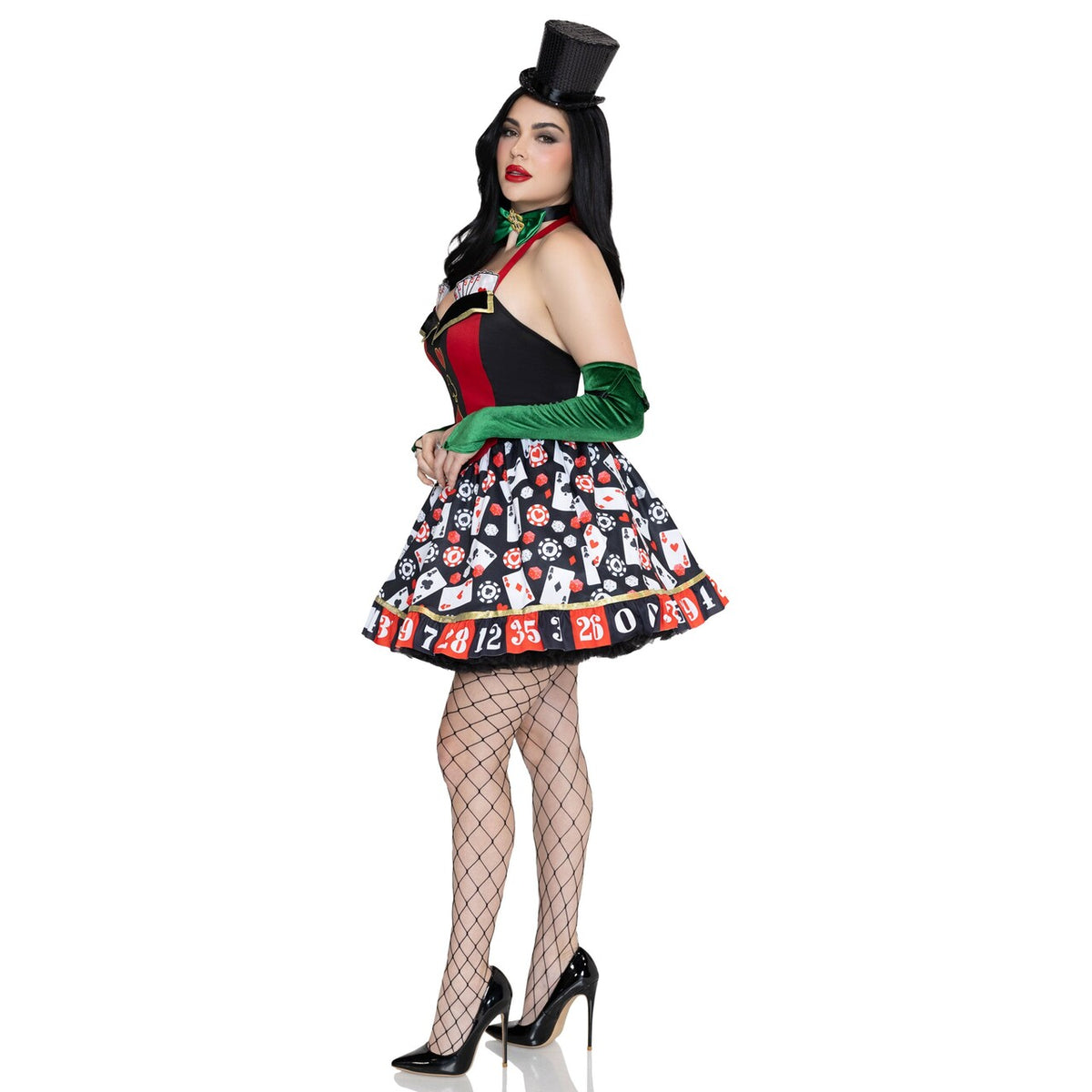 Op deze afbeelding zie je een Kostuums, van het merk Leg Avenue. Lady Luck Dress Vrouw