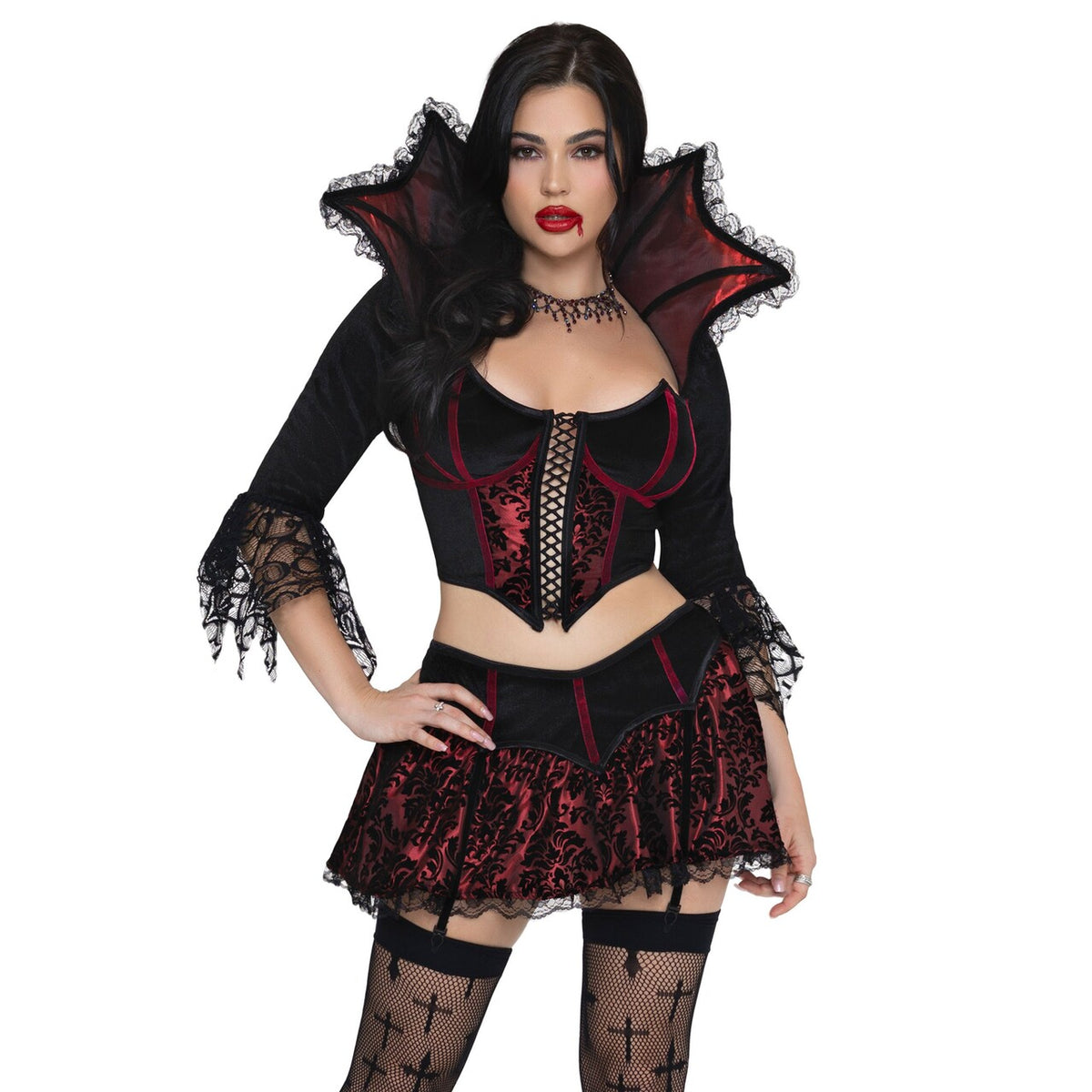 Op deze afbeelding zie je een Kostuums, van het merk Leg Avenue. Love Bite Vampire Costume Vrouw