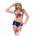 Top Et Short De Marin Pin-Up Femme