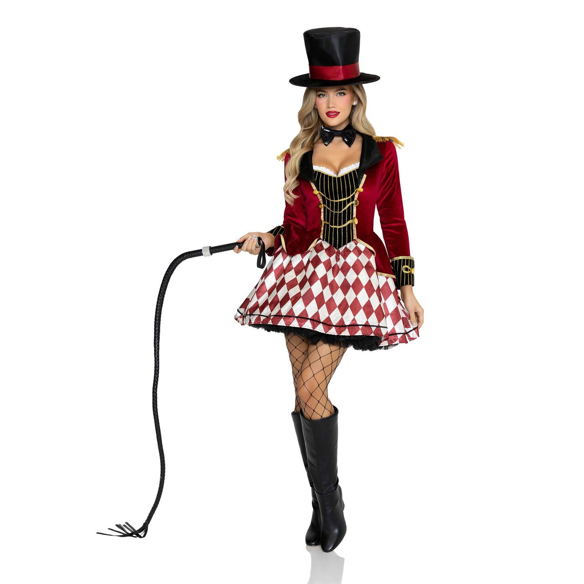 Op deze afbeelding zie je een Kostuums, van het merk Leg Avenue. Ring Mistress Dress Vrouw