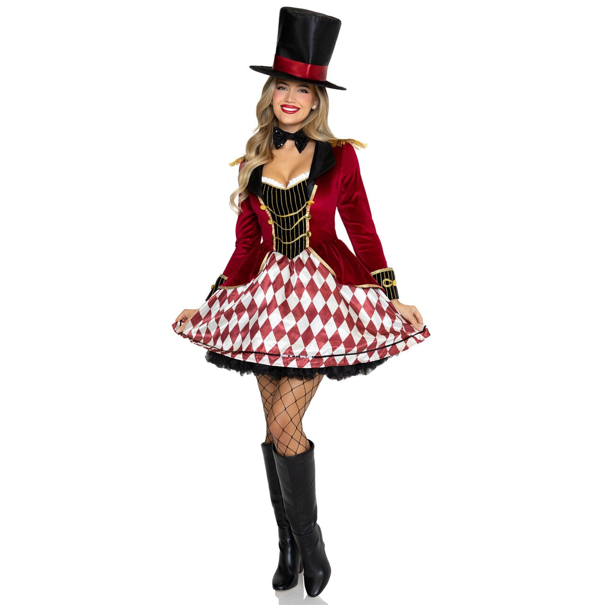 Op deze afbeelding zie je een Kostuums, van het merk Leg Avenue. Ring Mistress Dress Vrouw