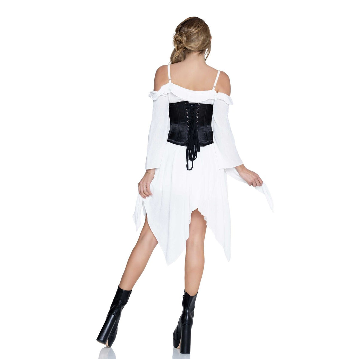 Op deze afbeelding zie je een Kostuums, van het merk Leg Avenue. Steel Boned Satin Waist Cincher Vrouw