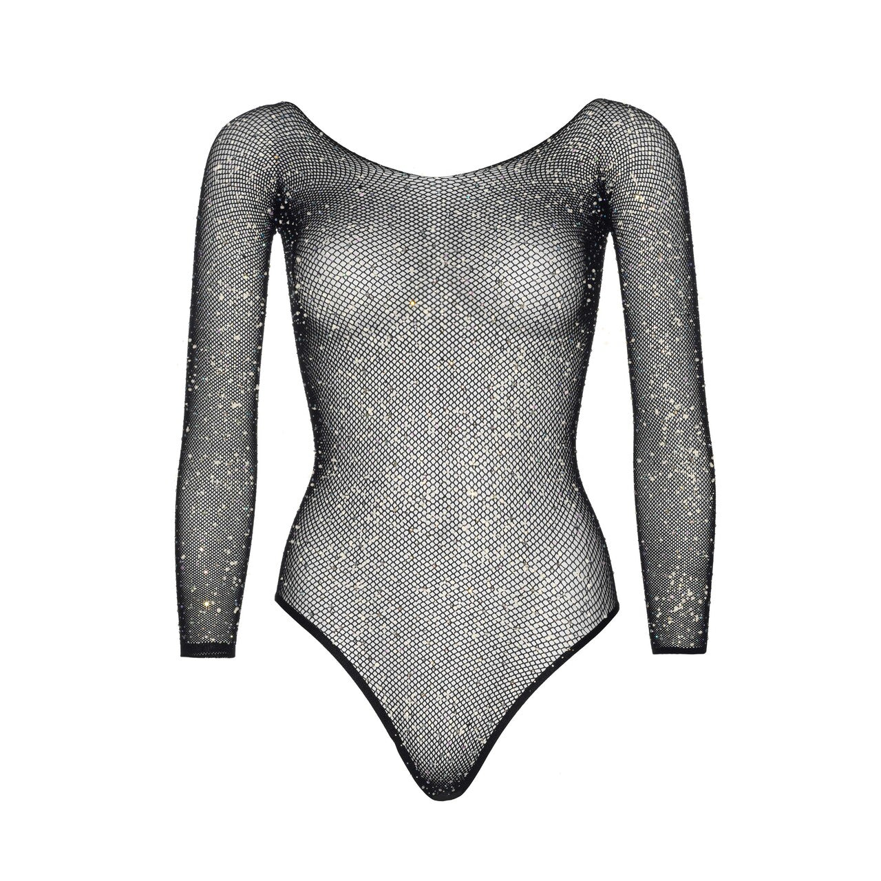 Op deze afbeelding zie je een Kostuums, van het merk Leg Avenue. Bodysuit Zwart Mesh Met Strass Vrouw Kostuum