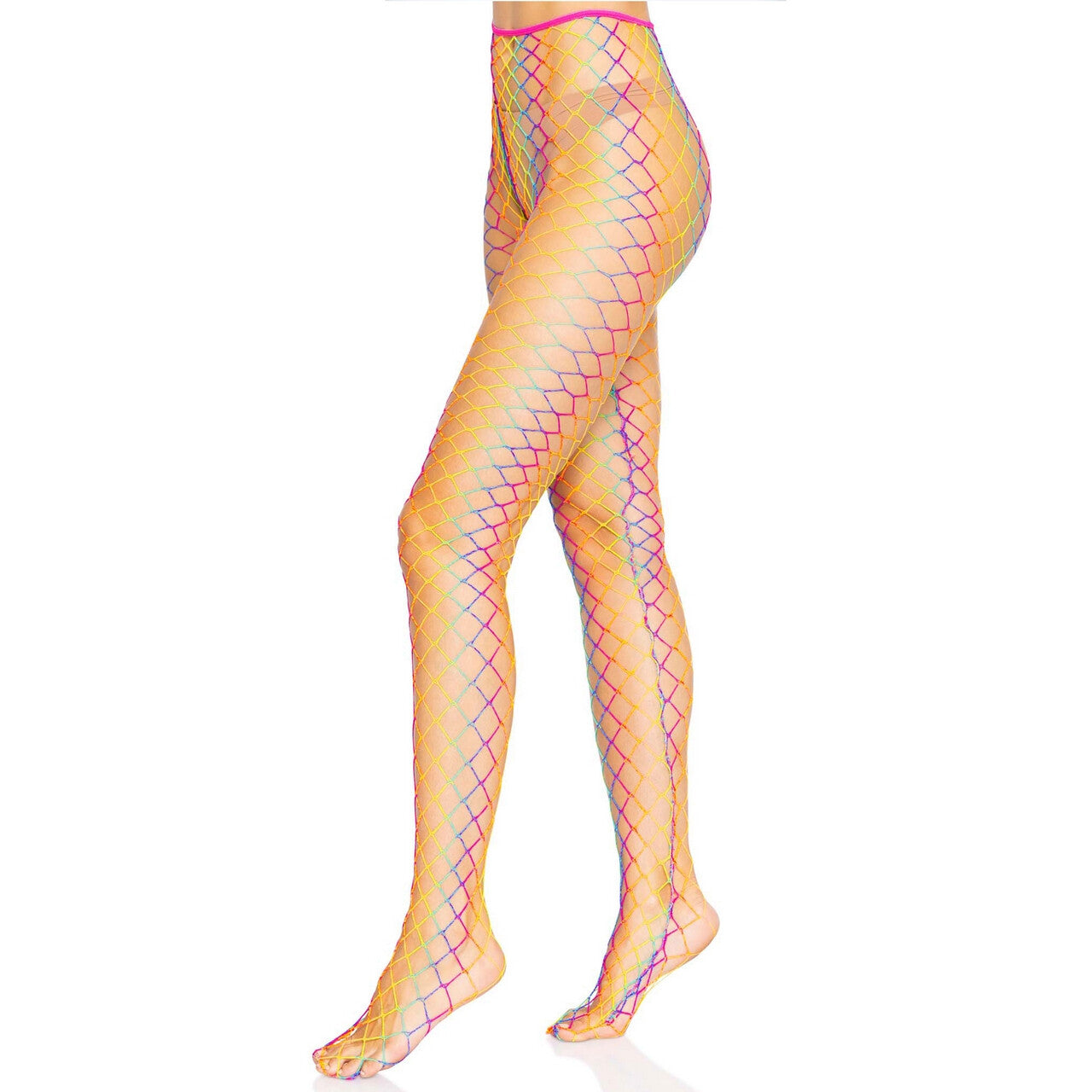 Op deze afbeelding zie je een Accessoires, van het merk Leg Avenue. Alle Kleuren Vann De Regenboog Visnet Panty