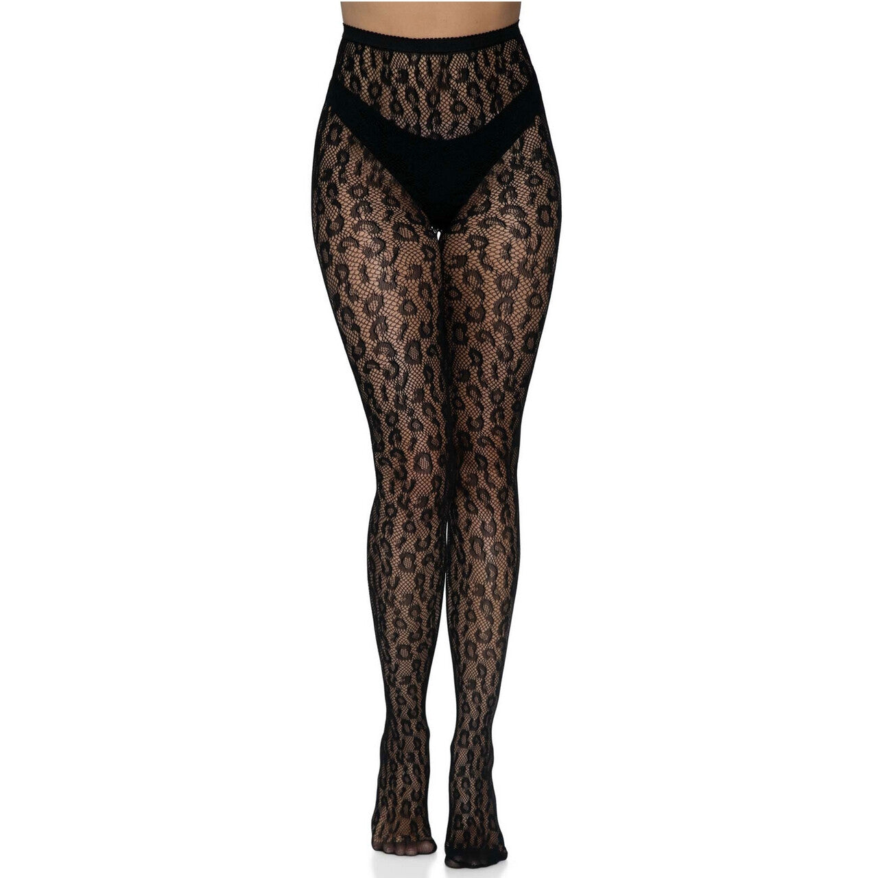 Op deze afbeelding zie je een Accessoires, van het merk Leg Avenue. Wilde Luipaard Print Visnet Panty