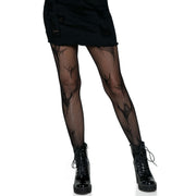 Op deze afbeelding zie je een Accessoires, van het merk Leg Avenue. Rusteloze Spook Benen Panty Zwart