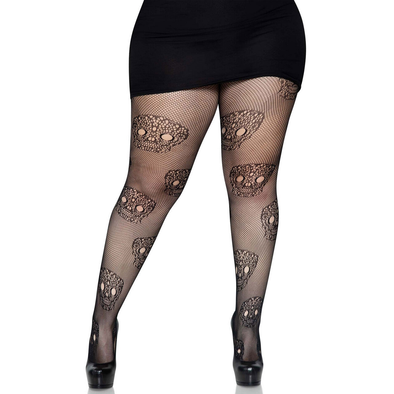 Op deze afbeelding zie je een Accessoires, van het merk Leg Avenue. I See You Skullhead Panty Plus Size