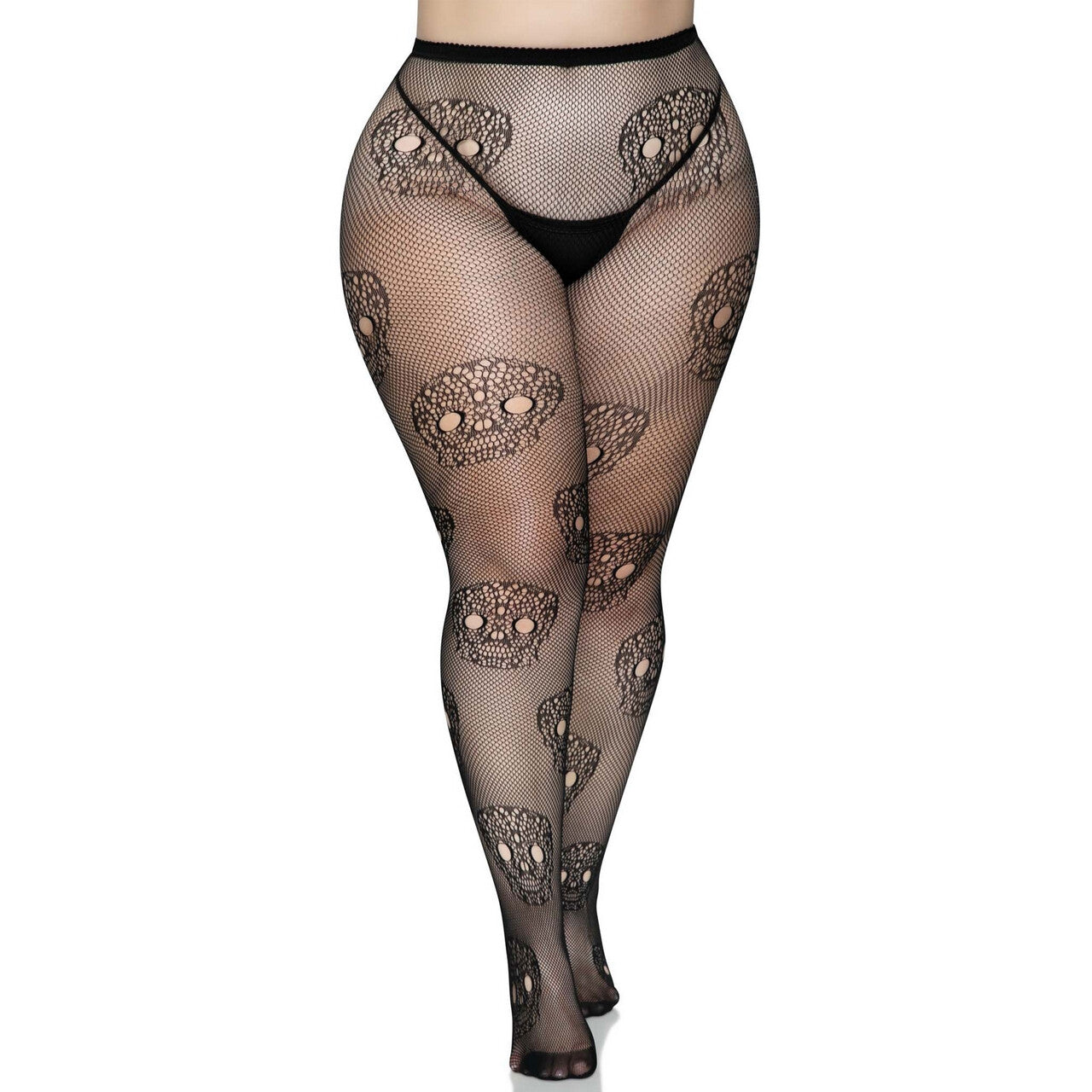 Op deze afbeelding zie je een Accessoires, van het merk Leg Avenue. I See You Skullhead Panty Plus Size