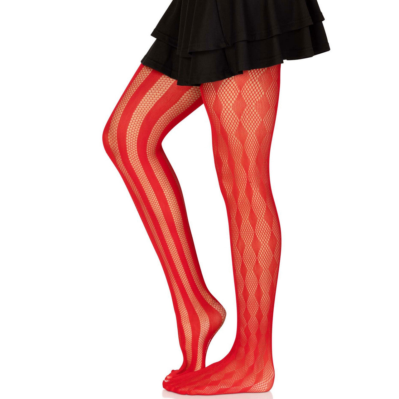 Op deze afbeelding zie je een Accessoires, van het merk Leg Avenue. Harlekijn Panty Visnet Rood