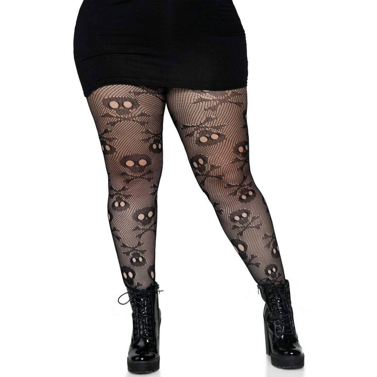 Op deze afbeelding zie je een Kostuums, van het merk Leg Avenue. Piraten Doodshoofd Skull And Bones Plus Size Vrouw Kostuum