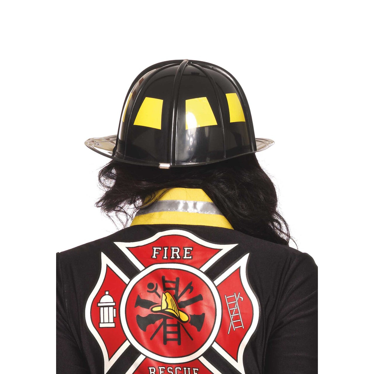 Op deze afbeelding zie je een Accessoires, van het merk Leg Avenue. Zwarte Brandweerman Helm